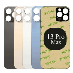 زجاج خلفي لهاتف iPhone 13 Pro Max A2484، A2641، A2644، A2645، A2643 قطع غيار زجاجية خلفية بفتحة كبيرة مع غراء خلفي وهدايا مجانية