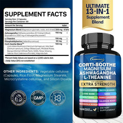 Corti-Soothe Cortisol Supplement - Manage Stress, Maintain Calm & Support Adrenal Health,with Magnesium, Ashwagandha, L-Theanine