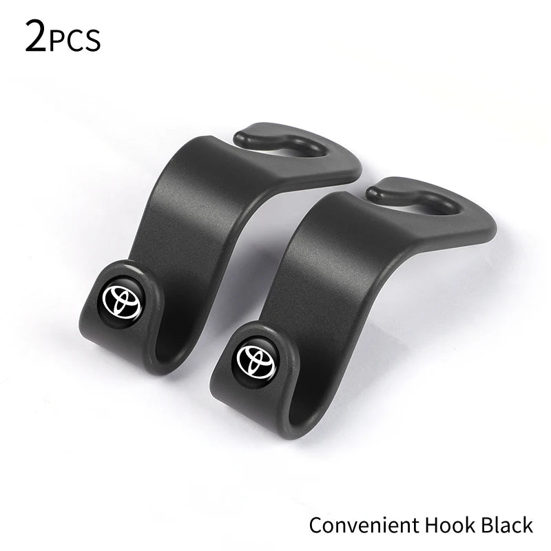 Car Logo Seat Hook Multi-function Seatback Storage Hanger Accessories For Toyota Gazoo Racing Crown Corolla YARIS L Auris Hilux
