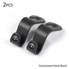 Car Logo Seat Hook Multi-function Seatback Storage Hanger Accessories For Toyota Gazoo Racing Crown Corolla YARIS L Auris Hilux