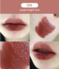 أحمر شفاه حريري لامع من Gege Bear Pump Lips Moisture Water Bomb مريح للغاية لامع غير لاصق في كوب مرطب للشفاه