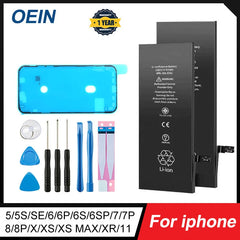 2024 phone Battery For Apple 5 6 S 7 8plus X Xr Xs Max 11 12 Pro 13 14 plus Replacement Bateria For iphone 7 batteries