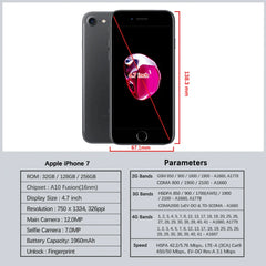 Apple iPhone 7 4G LTE Cell Phone 4.7'' Retina 32GB/128GB/256GB ROM Fingerprint A10 Fusion Chip Quad Core iphone 7 cell phone