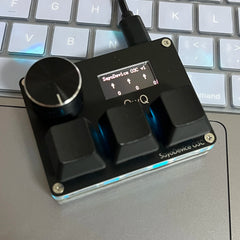 O3C SayoDevice OSU O3C مفاتيح هول ذات الزناد السريع ومفاتيح مغناطيسية وردية اللون ولوحة مفاتيح بمقبض وشاشة ونسخ ولصق وقص