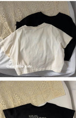 2025 Summer Loose Baby Letter Print Short Sleeves T-Shirt Children Boy Girl Fashion Cotton Tees Kid Casual Tops Toddler T-Shirts