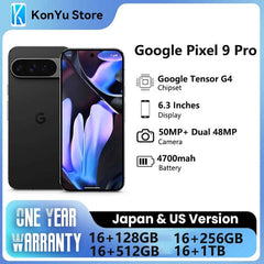 Brand New Google Pixel 9 Pro 6.3 inches OLED, 120Hz 4700 mAh 27W wired Google Tensor G4 16GB RAM NFC IP68 50 MP SmartPhone