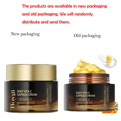 Deep Vitamin C Golden Capsule Hydrating Face Moisturizer, Antioxidant Protection, Lightweight Daily Skincare