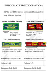 ذاكرة PUSKILL RAM DDR4 سعة 16 جيجابايت و8 جيجابايت و1.2 فولت وتردد 3200 ميجاهرتز و2666 ميجاهرتز وذاكرة تبريد UDIMM للكمبيوتر المكتبي