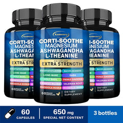 Corti-Soothe Cortisol Supplement - Manage Stress, Maintain Calm & Support Adrenal Health,with Magnesium, Ashwagandha, L-Theanine