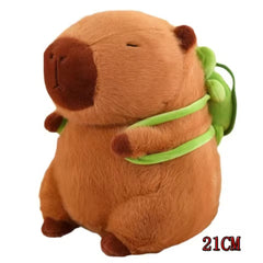 Adorable Capybara Plush Toy – Soft Stuffed Animal with Turtle Backpack