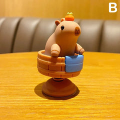 1pc Capybara Car Interior Decoration Creative Spring Capybara Shaking Head Dashboard Figurine moto hand Ornament