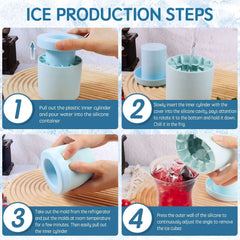 Silicone Ice Cube Mold Round Ice Bucket Summer Homemade DIY Refrigerator Freeze Ice Maker Creative Ice Cube Mold Barware Tools