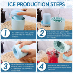 Silicone Ice Cube Mold Round Ice Bucket Summer Homemade DIY Refrigerator Freeze Ice Maker Creative Ice Cube Mold Barware Tools
