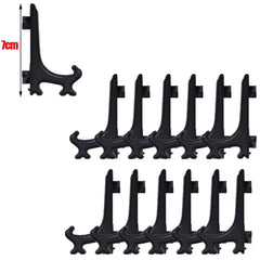 20x Portable Dish Display Stand Foldable Plastic Display Stand Photo Frame Stand Plate Saucer Pottery Display Home Storage Rack