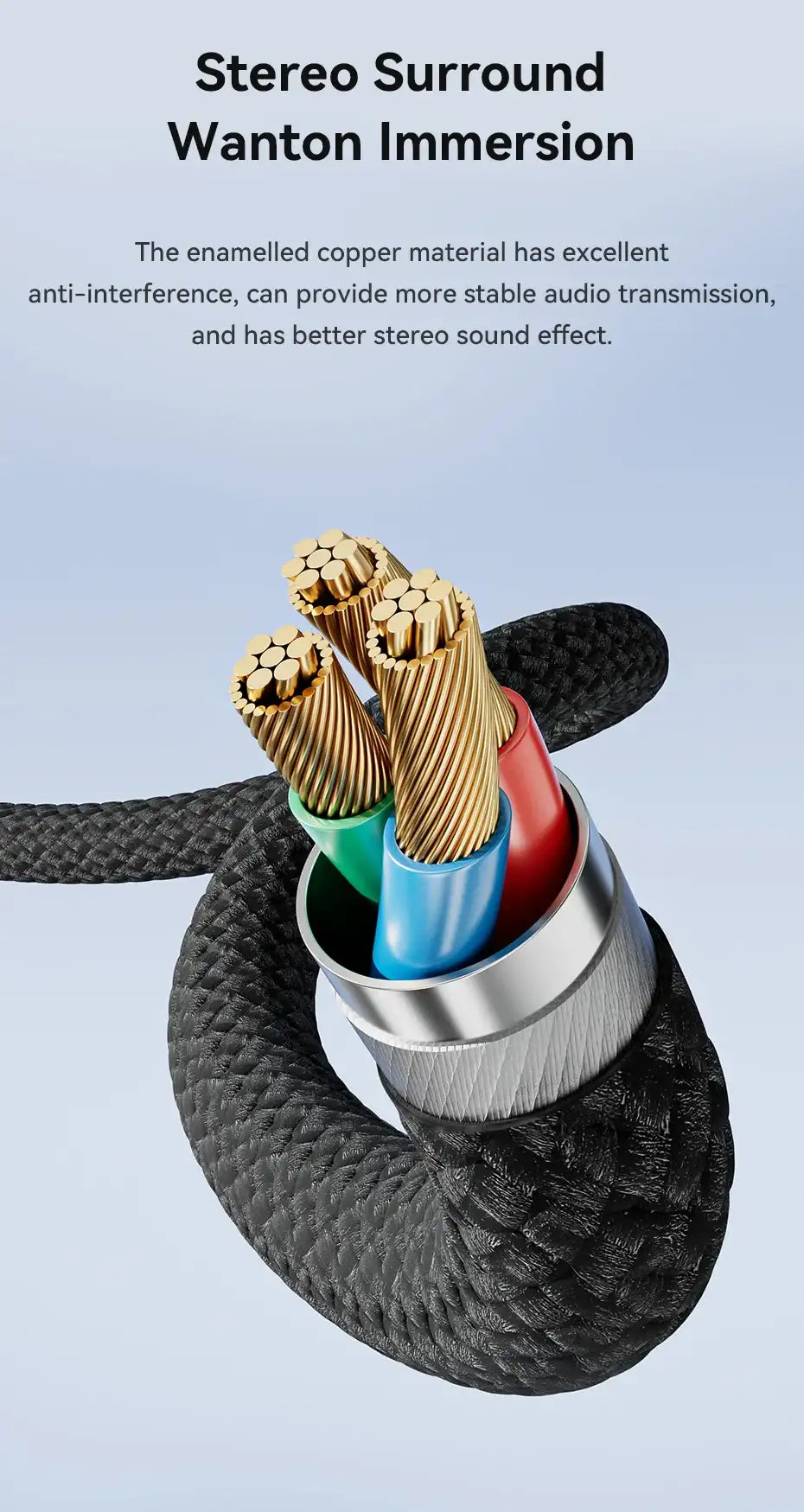 Toocki RCA Audio Cable 3.5mm Male to 2RCA Speaker Cable Male Splitter AUX 2 RCA Cord Jack for TV Box Amplifier DVD Player Wire