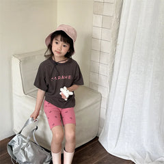 2025 Summer New Children Short Sleeve T Shirts Fashion Letter Print Boys Girls Casual T Shirts Baby Loose Tops Kids Tee Clothes
