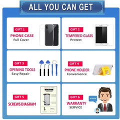 AAA Display for iPhone 5 5S 5SE 6 6S 7 8 Plus LCD Display Full Set Assembly Touch Screen Digitizer Replacement Pantalla+Camera