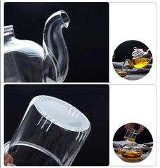 400ml/1000ml Filterable Heat-resistant Thickened Glass Teapot High Borosilicate Glass Flower Tea Pot Heatable Glass Tea Set