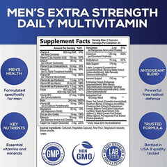Men's Multivitamin Supplement - Provides Energy and Endurance Supports Heart, Brain Health and Vitality