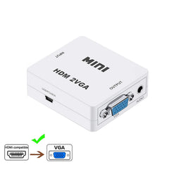 HD 1080P VGA to HDMI Adapter HDMI to VGA Converter with Audio Interface HDMI-compatible Adapter for Notebook Xbox360 DVD PS3 PC