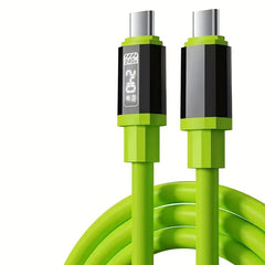 240W 1.5m Fast Charging USB Type-C To Type-C Cable with Real-Time Power Display for Huawei, Xiaomi, Samsung, OPPO, VIVO