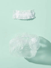 100PCS Disposable Waterproof Ear Covers for Hair Dye, Transparent Elastic Earmuffs Protective Plastic Wrap for Shower Salon