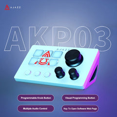 AJAZZ AKP153E Stream Deck لوحة تحكم متعددة الوظائف مع 15 مفتاح ماكرو ولوحة مفاتيح صغيرة مخصصة لإجراءات التشغيل
