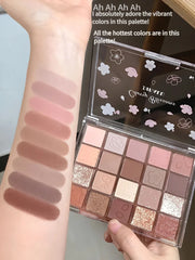 DIKALU Evening Cherry Dance Eyeshadow Tray 20 Color Large Plate Pearl Matte Bright Milk Tea Color Affordable Spring