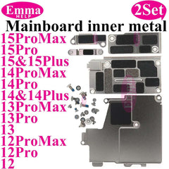 2Set Inner Metal Cover Plate Mainboard inner Iron with Screws For iPhone 13 12 15 Pro Max 14 Plus Bracket Holder Screw Parts