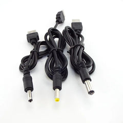 موصل كابل تمديد طاقة تيار مستمر 5 فولت من USB إلى DC 3.5*1.35 مم 2.0*0.6 مم 2.5*0.7 مم 4.0*1.7 مم 5.5*2.1 مم 5.5*2.5 مم