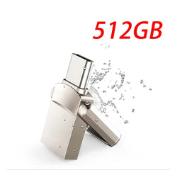 XIAOMI 2TB Metal Pendrive 2 IN 1 OTG 1TB 512GB USB Flash Drives Type C 2TB USB3.2 Pen Drive Memory Stick Type C For Cellphone PC