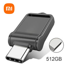 محرك أقراص فلاش USB Type-c 2 في 1 من شاومي بسعة 2 تيرابايت 3.2 بوصة، نقل عالي السرعة، قرص معدني مقاوم للماء، عالمي للهواتف المحمولة والكمبيوتر