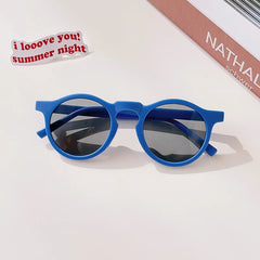 2023 New Kids Cute Checker Panel Color Round UV400 Sunglasses Baby Girls Outdoor Sun Protection Sunglasses Children Sun Glasses