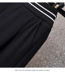 High Waist Straight Leg Elastic Women's Seven-Foot Pants Casual Outdoor Wear Summer Slimming Spor Wide Leg orts