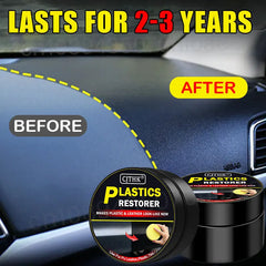 Car Plastic Restorer Auto Interior Panel Renewal Wax Coating Leather Plastic Rubber Polish Repair Auto Reconditioning Cream Care
