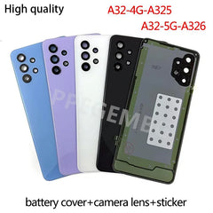 For Samsung Galaxy A32 LTE 4G 5G A325 A326 Housing Case Battery Back Cover Rear Door Lid Panel Chassis Camera Lens Repair Parts