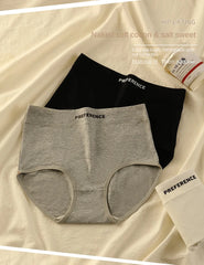 3PCS/set Color Panties Cotton Women Comfortable High-waist Underwear Soft Lingerie Breathable Female Panty Fitness Sports Briefs