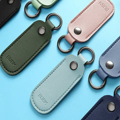 Leather U Disk Pouch Key Ring Holder USB Flash Drive Storage Bag Pendrive Protective Cover Memory Stick Case