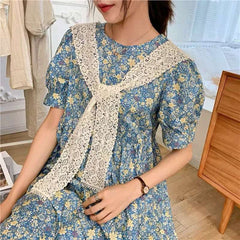 Women Shrugs Lace Hollow Out Female Summer Casual All-match Shawls Simple Scarf-collar Sleeveless Knitted Tops Korean Style Chic