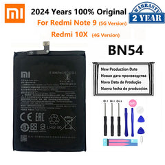 100% Original Xiao Mi BN53 BN54 BN55  Phone Battery For Xiaomi Redmi note 9 10 Pro 9S 10X 4G 5G Replacement Batteries Bateria
