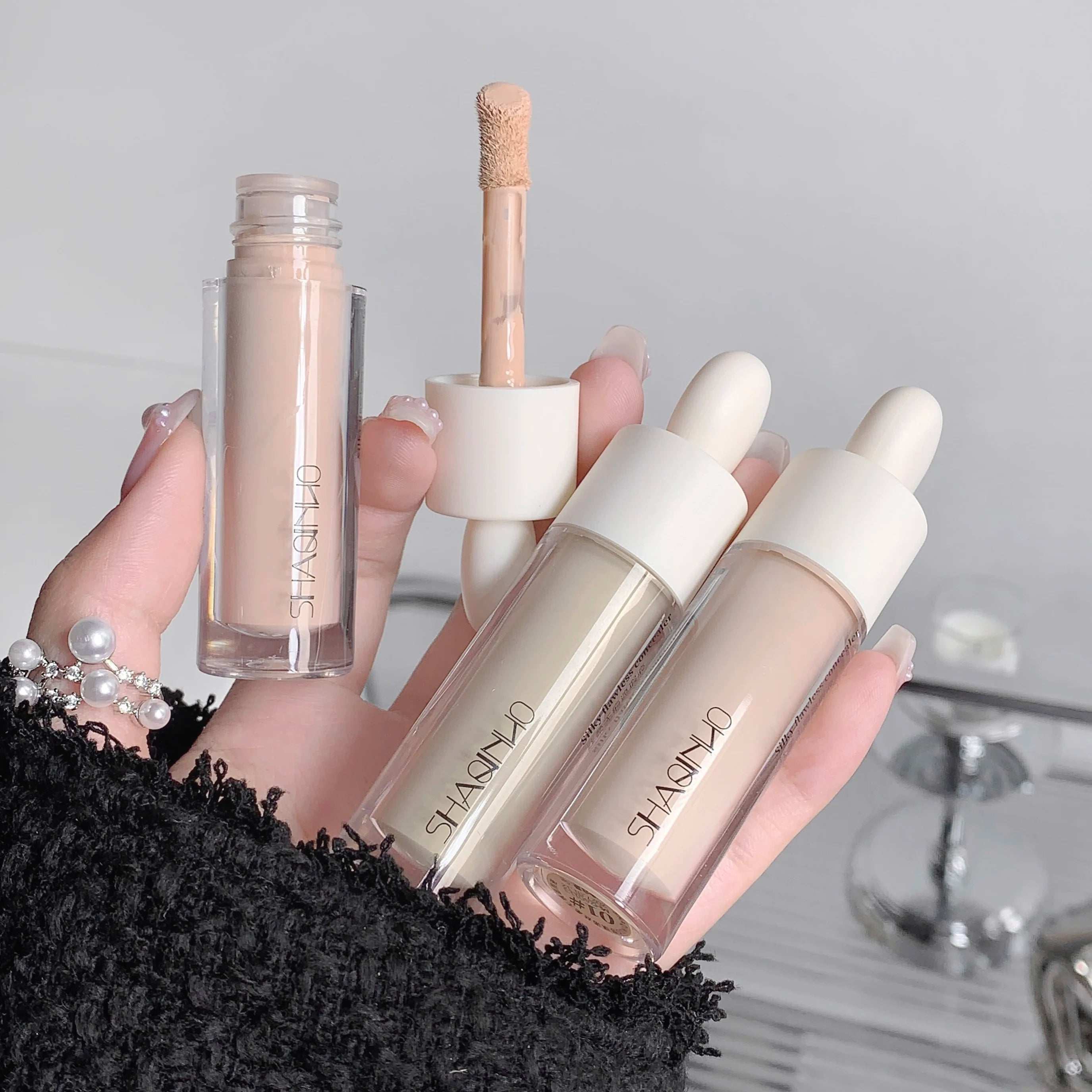 3 Colors Silky Concealer Concealer Cover Acne Marks Spots Dark Eye Circles Face Brightening Skin Whitening Concealer