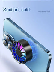 Phone Radiator RGB Light Air-cooled Light Weight Magnetic Low Noise Cooling Fan for Phone Tablet PUGB Genshin Game Fast Cooling