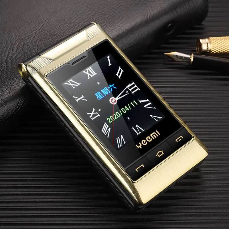 Yeemi G10-C 2G GSM Dual SIM Dual Screen Flip Feature Phone Big Fronts For Elder 2.8 inch FM Mp3/Mp4 Bluetooth Cheap Cellphone