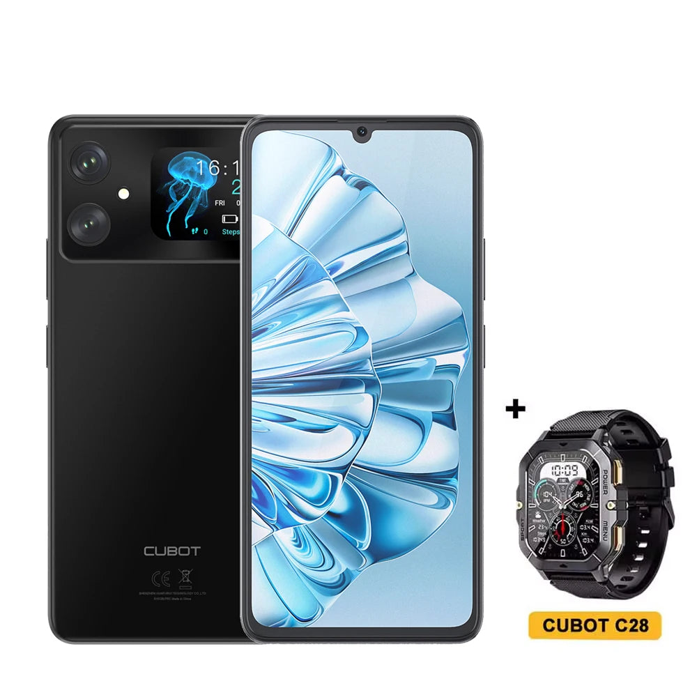 [العرض العالمي الأول] هاتف Cubot A20 الذكي بنظام Android 14 12 جيجابايت (4 جيجابايت + 8 جيجابايت ممتدة) + 128 جيجابايت 90 هرتز 6.745 بوصة عالية الدقة + شاشة Face ID 5100 مللي أمبير في الساعة هاتف محمول