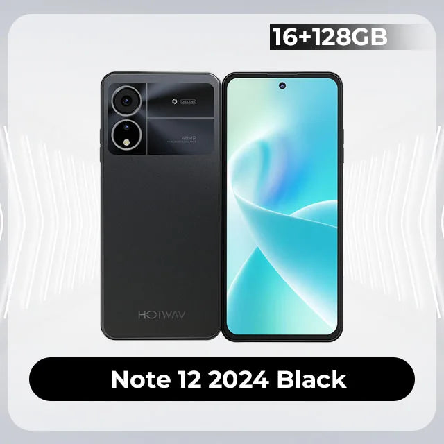 New HOTWAV Note 12 2024 Smartphone Android 14.0 5160MAH Cellphones 6+128GB 48MP+16MP+0.08MP Camera 6.8" HD Global Mobile Phone
