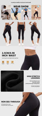 Women's Super Soft Capri Pants High Stretchy Breathable Pants No See Through Workout Running Yoga Athletic Pants Gym Leggings