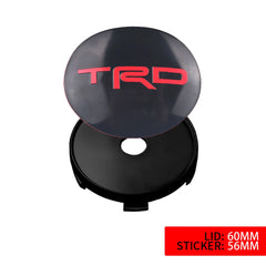 56/60mm Car Wheel Hub Center Cap Aluminum Metal Logo Stickers For Toyota Rav4 Corolla Camry Aqua Auris Cross Yaris TRD Prius GR