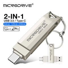 Type C 3 in 1 USB 3.0 Flash Drive 64GB 128GB 256GB pendrive pen drive real capacity usb memory stick for phone and pc