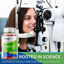 Eye vitamin supplement bottle, green label, 120 mini softgels, white cap