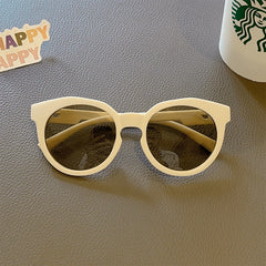 2023 New Kids Cute Checker Panel Color Round UV400 Sunglasses Baby Girls Outdoor Sun Protection Sunglasses Children Sun Glasses